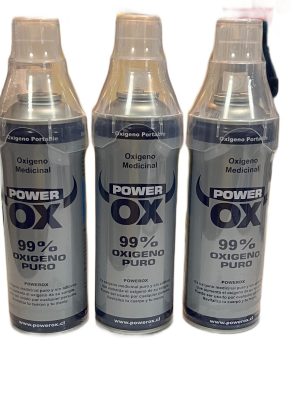 Oxigeno puro 99% pack 3 unidades